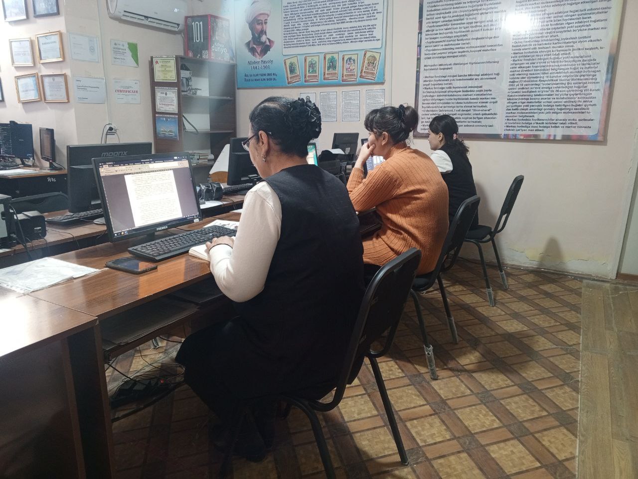 Zafarobod TAKM da kompyuter savodxonligi bo'yicha mahorat darsi: